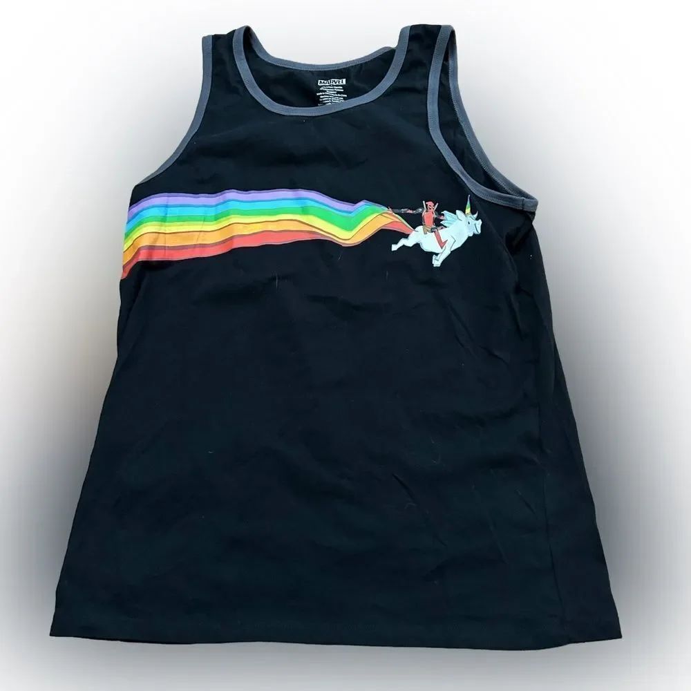 Marvel Deadpool Unicorn Rainbow Tank Top
